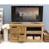 Mobel Oak Furniture 4 Drawer Television Cabinet Stand Unit
